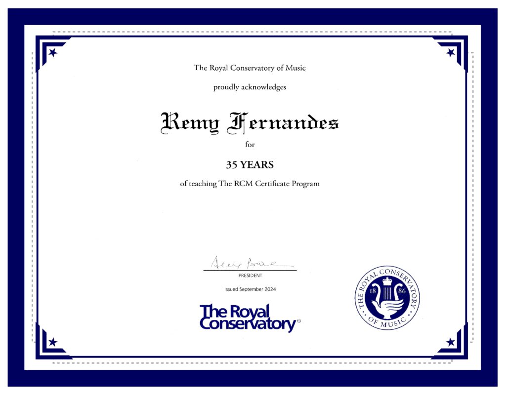 Framed RCM 35 Years Certificate 2 1024x802